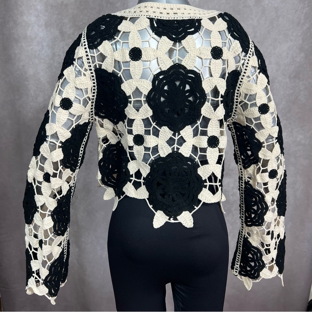 Black and Cream Crochet Women’s Camisole